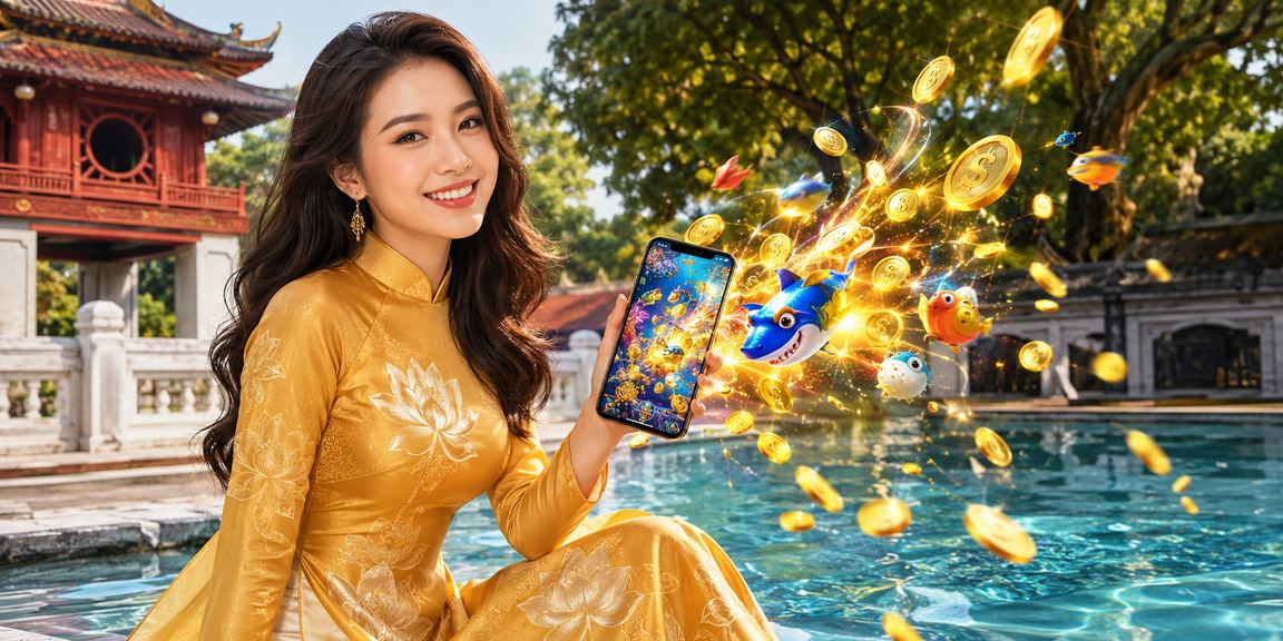 Người phụ nữ mặc áo dài Hà Nội sử dụng ứng dụng air3 để kiểm tra giải thưởng casino trên điện thoại